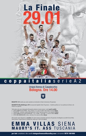 In vendita i biglietti per poter vedere le finali di Coppa Italia a Casalecchio di Reno