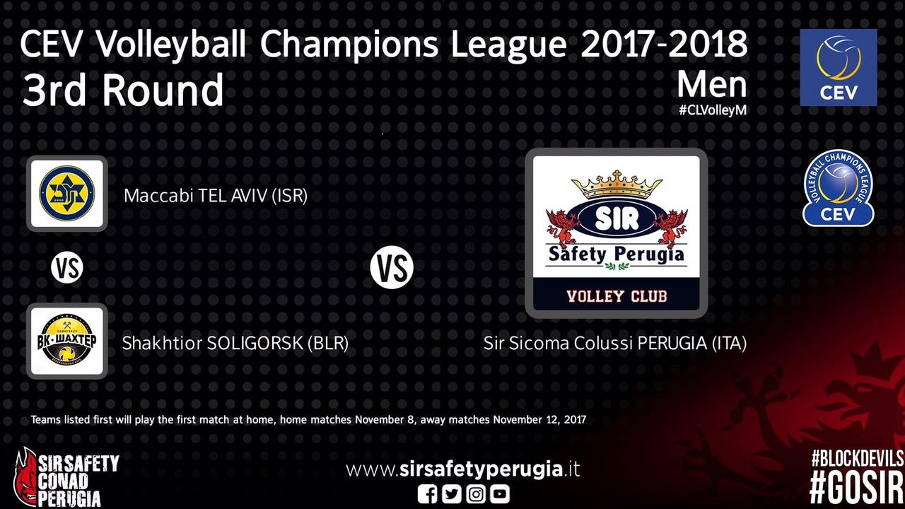 Champions League groups for Sir Sicoma Colussi Perugia
