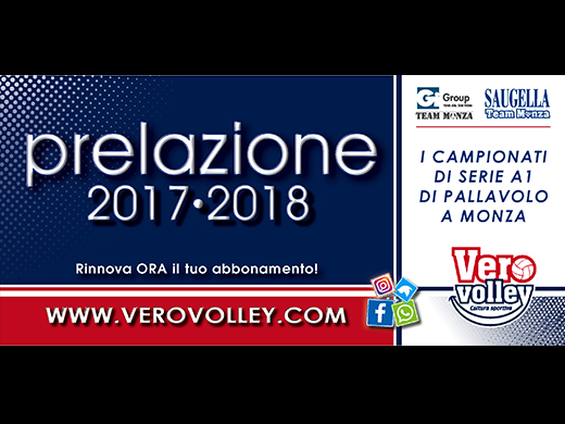 Season tickets for Gi Group Monza and Vero Volley