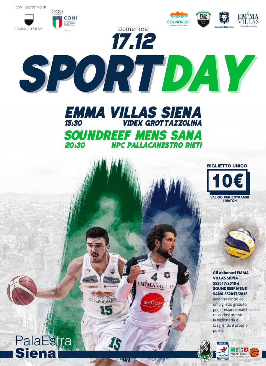 Mercoledì sfida delicatissima a Civitanova Marche. Domenica 17 è Sport Day al PalaEstra