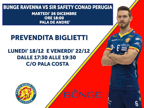 Tickets in advance for the game versus Perugia