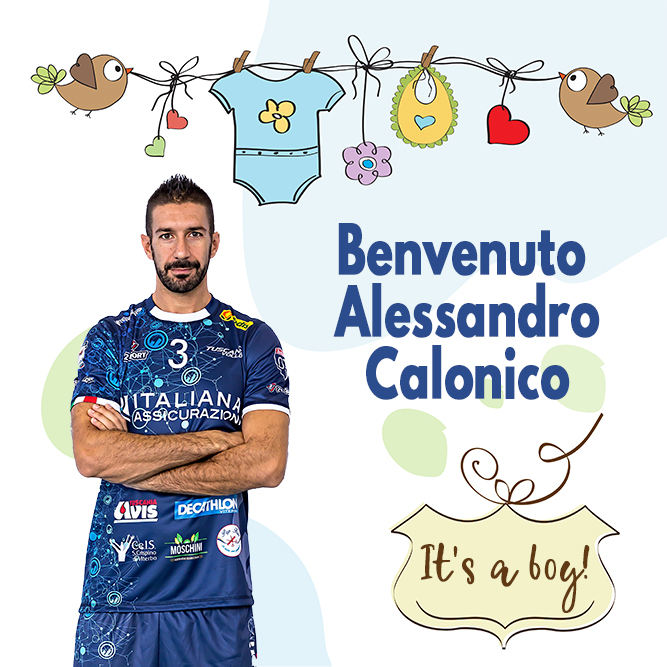 Fiocco azzurro in casa Tuscania Volley. E’ nato Alessandro Calonico
