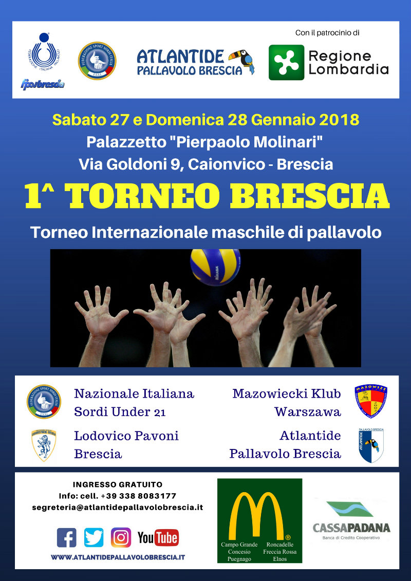 Atlantide presenta il Primo Torneo Brescia – Torneo internazionale di volley maschile a Caionvico!