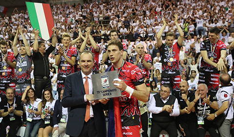 PERUGIA 06/06/2018. VOLLEY PALLAVOLO. SUPERLEGA UNIPOLSAI 2017/2018, GARA 5 FINALE SCUDETTO. Sir Safety Conad Perugia - Cucine Lube Civitanova.