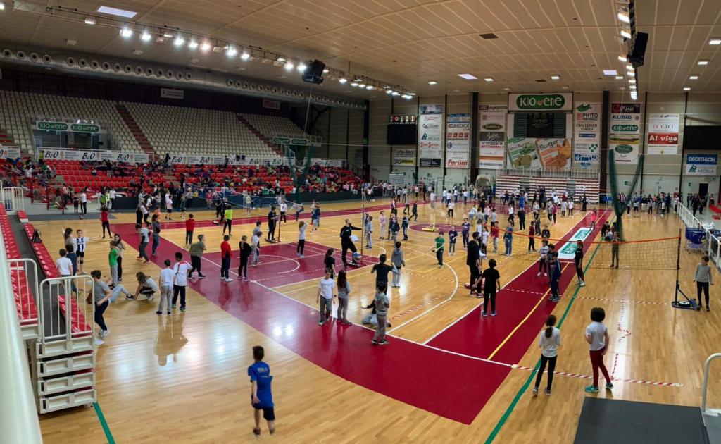 Una panoramica della giornata di pallavolo alla Kioene Arena