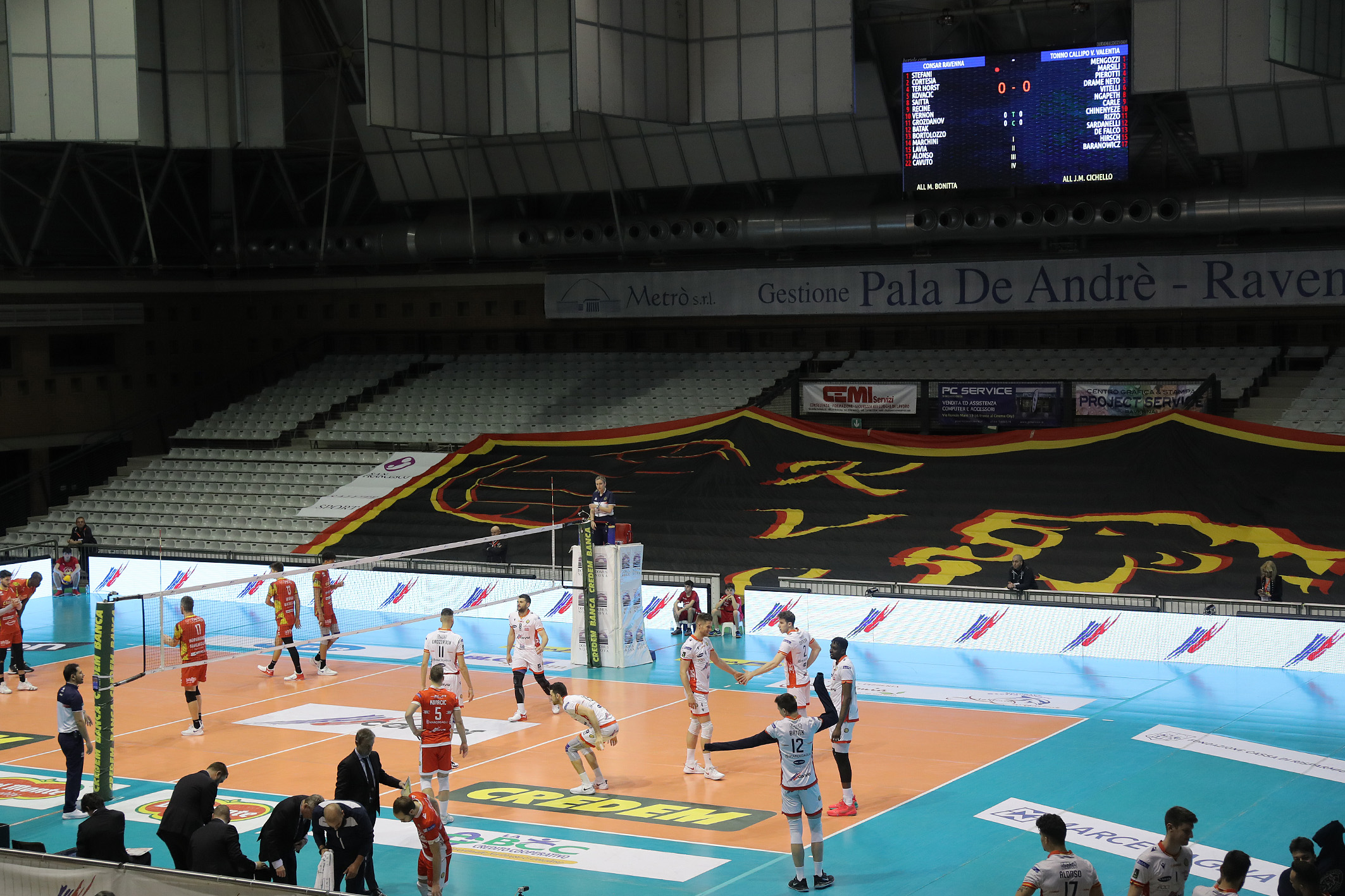 RAVENNA 4/03/2020. VOLLEY PALLAVOLO. Consar Ravenna - Callipo Vibo Valentia.