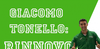 GIACOMO “JACK” TONELLO ANCORA BIANCOVERDE: “SOCIETA’ AMBIZIOSA, VOGLIO CONTINUARE A FARNE PARTE”