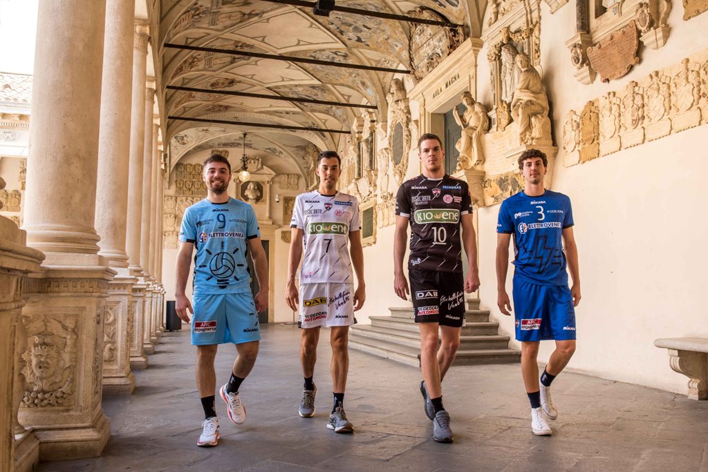 Le nuove divise della Kioene Padova presentate al Palazzo del Bo (foto Alessandra Lazzarotto)