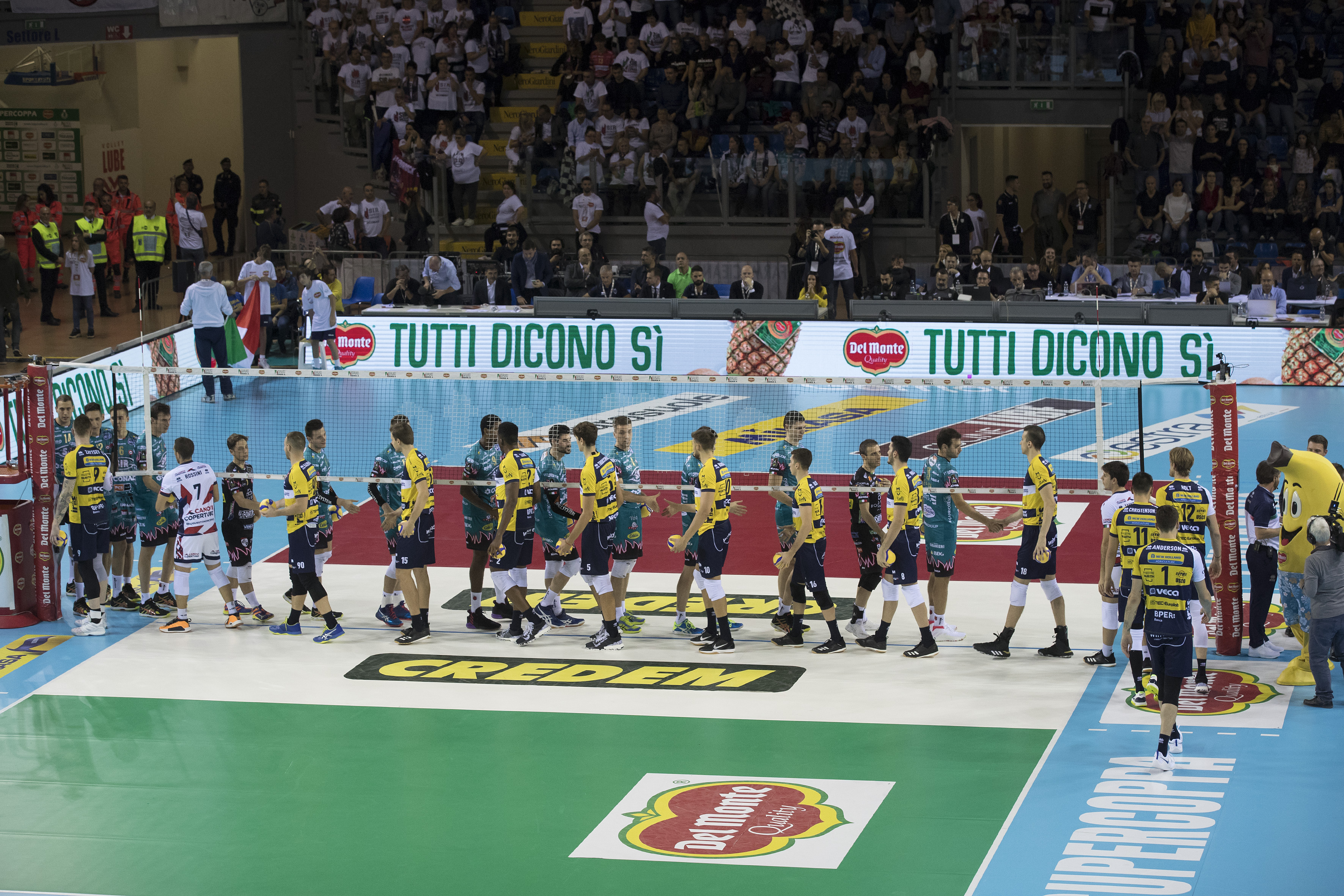 CIVITANOVA 2/11/2019. VOLLEY PALLAVOLO - FINALE DEL MONTE SUPERCOPPA. SIR SAFETY PERUGIA - LEO SHOES MODENA 3-2.