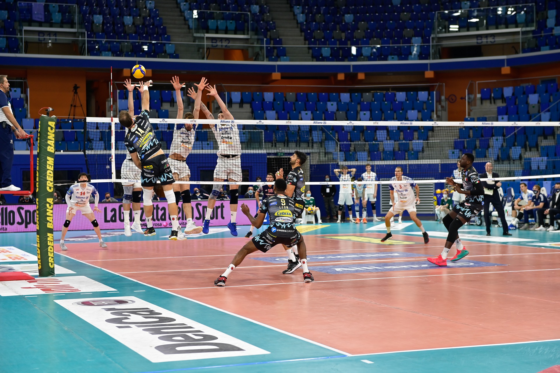 L'ultimo punto del match di ieri firmato da Atanasijevic