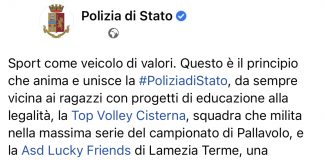 Top Volley and Italian Police together
