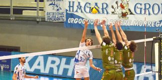 Spiker Alessio Ferrini with Lupi