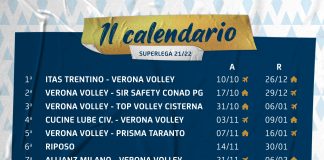 CALENDARIO Verona Volley Superlega 2021 2022