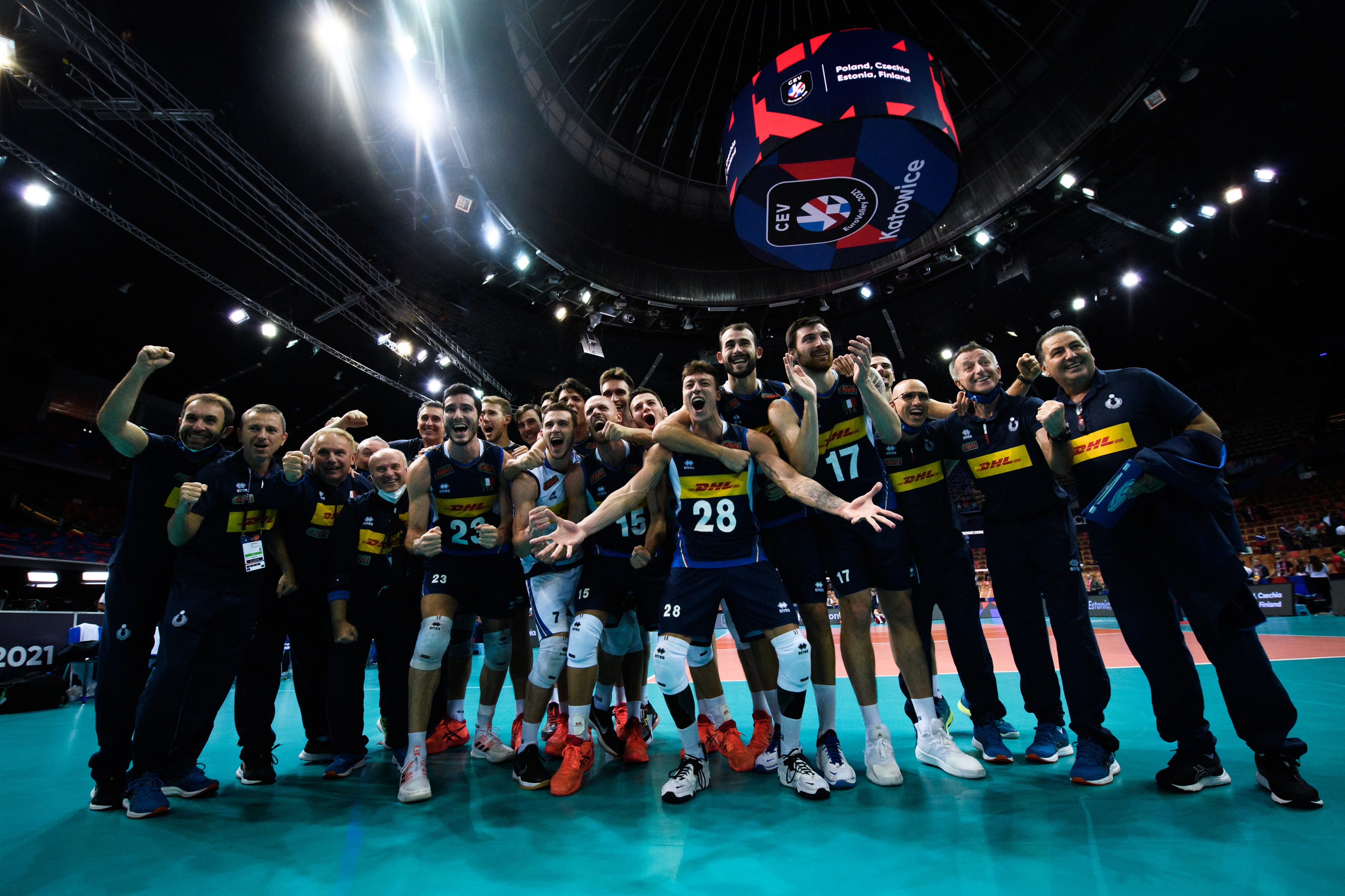 Volleyball, Europameisterschaft / Eurovolley 2021, Halbfinale, Italien (ITA) vs. Serbien (SRB)