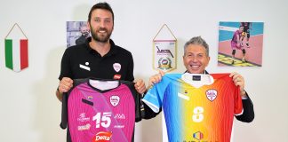 La Delta Group si tinge di arcobaleno: le nuove maglie ispirate ai colori della comunità LGBT 01. Matteo Sperandio e Luigi Veronese presentano le nuove maglie della Delta Group Porto Viro