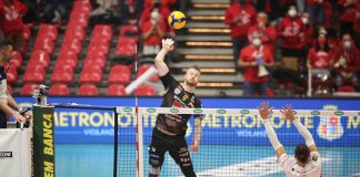 Una Cucine Lube famelica espugna Piacenza in tre set nel recupero di SuperLega