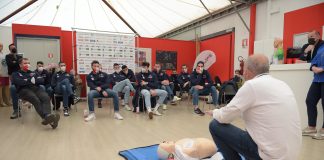 Gas Sales Bluenergy Volley Piacenza partecipa alla campagna Facile DAE di Progetto Vita