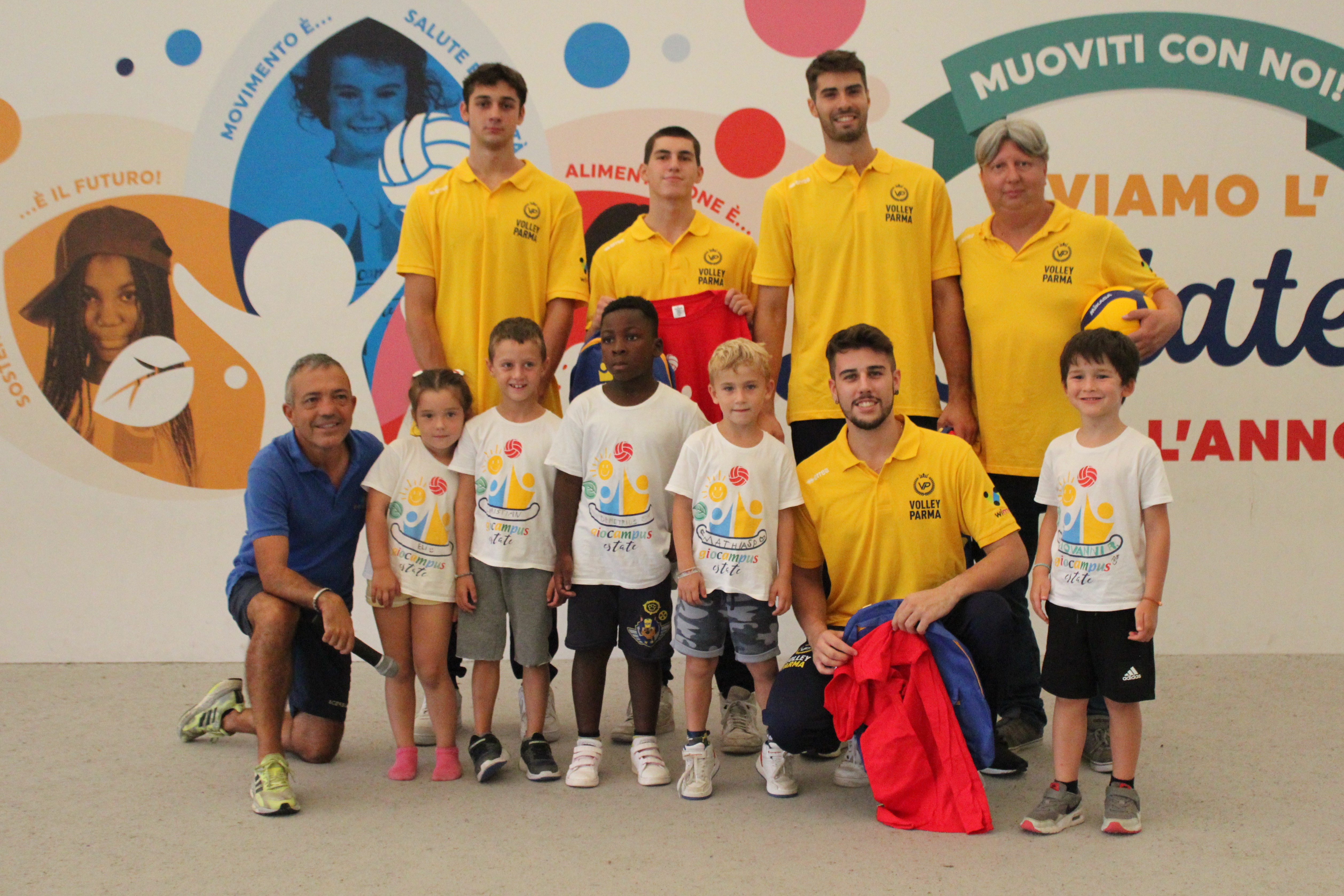 Foto di gruppo WiMORE Parma a Giocampus Estate