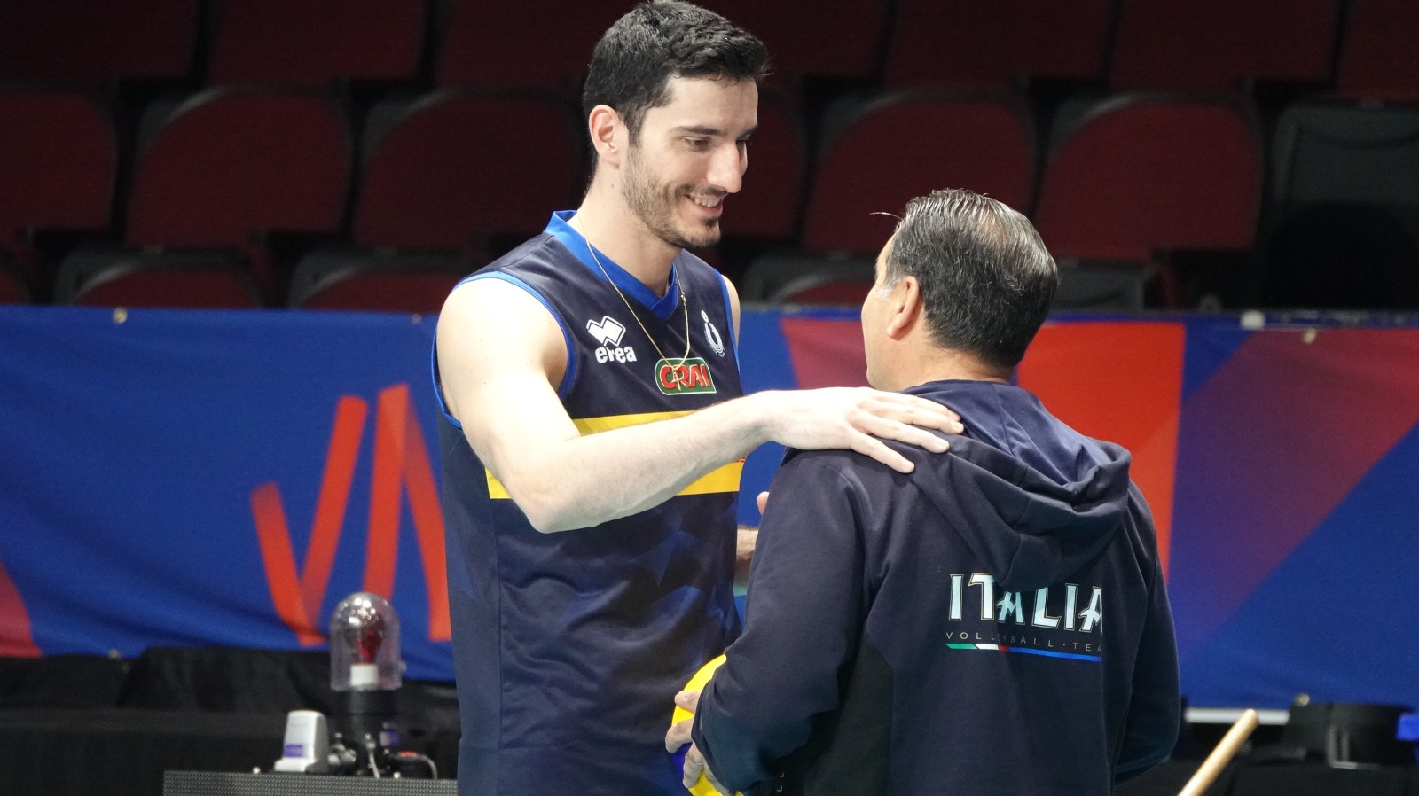 Giulio Pinali con la Nazionale italiana