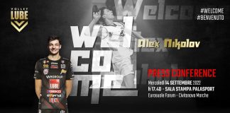 Mercoledì la Lube affronta la Med Store Tunit e presenta Alex Nikolov