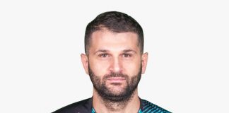 Davide Saitta in cabina di regia del Cisterna Volley