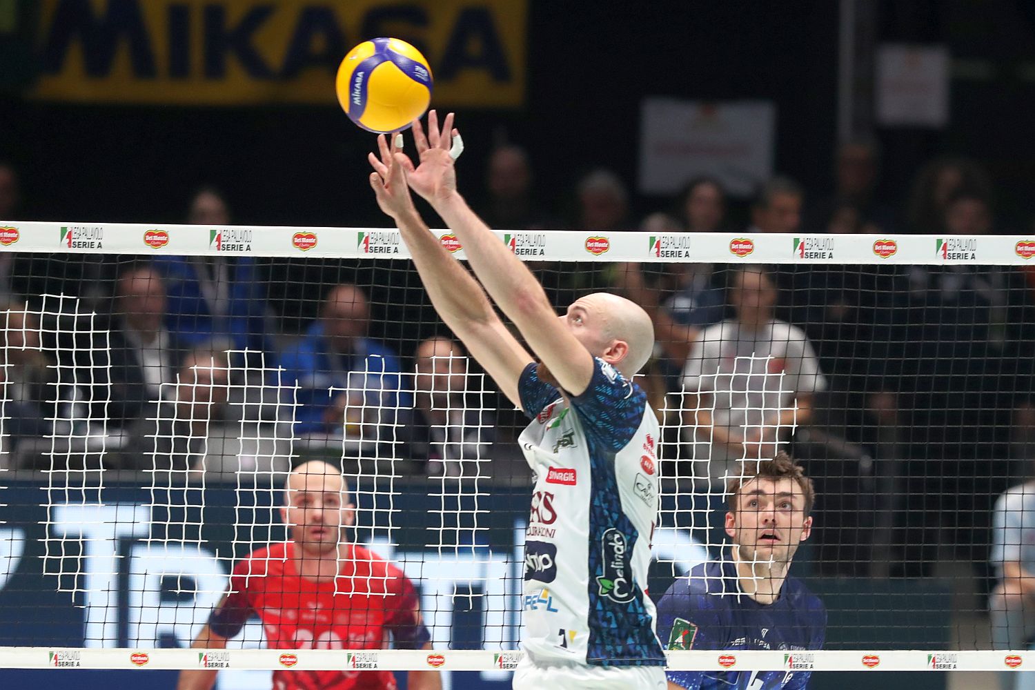 Riccardo Sbertoli in azione sabato scorso contro Monza