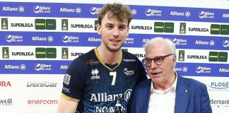 La gioia del presidente Fusaro, del coach e di Reggers dopo gara 2