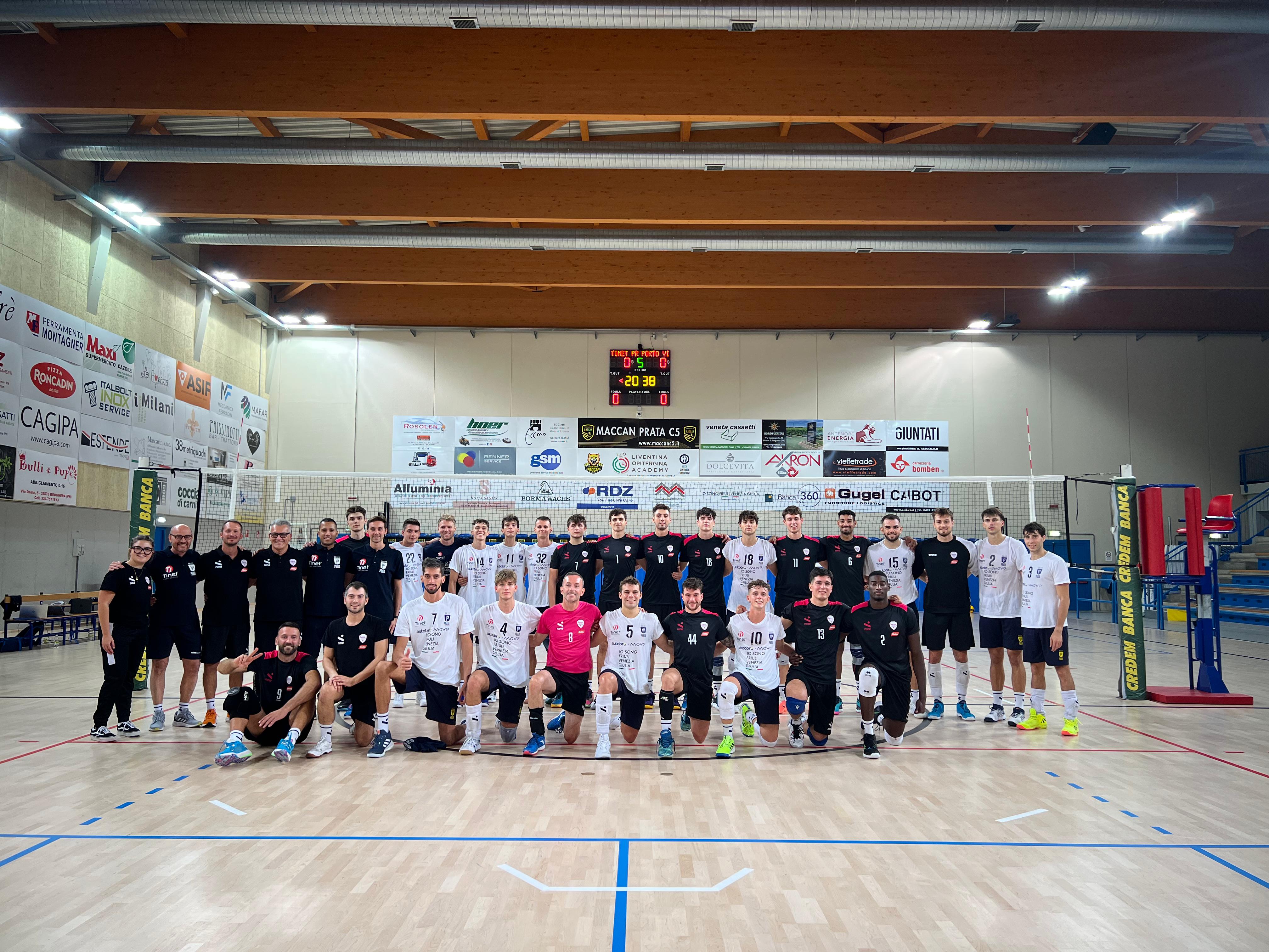 Preseason - Prata-Delta Group - Le due squadre al termine dell'incontro