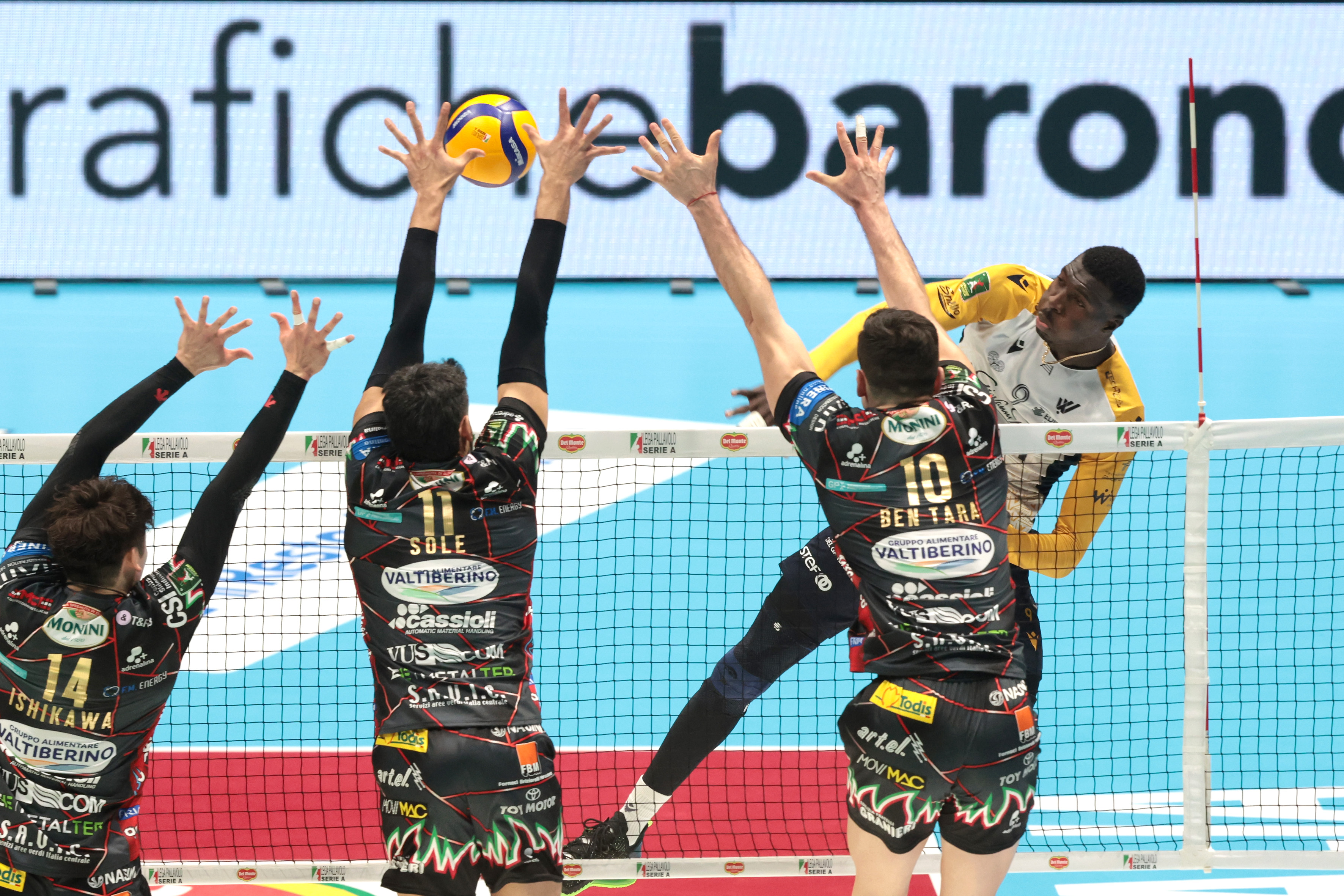 BOLOGNA 25/01/2025. LEGAVOLLEY SEMIFINALE DEL MONTE COPPA ITALIA. Sir Susa Vim Perugia - Rana Verona.