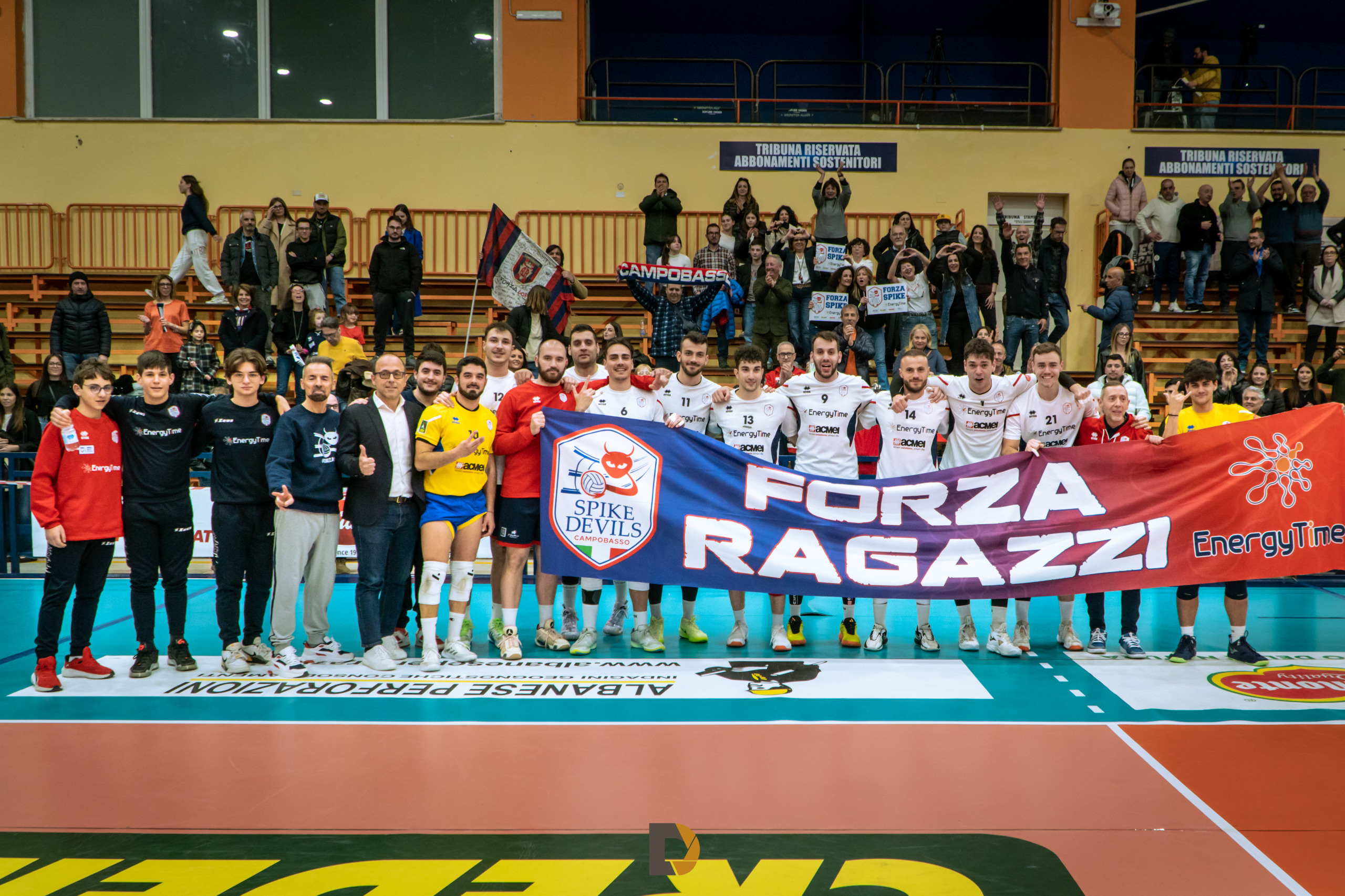 Gioia a fine gara Spike Devils Campobasso