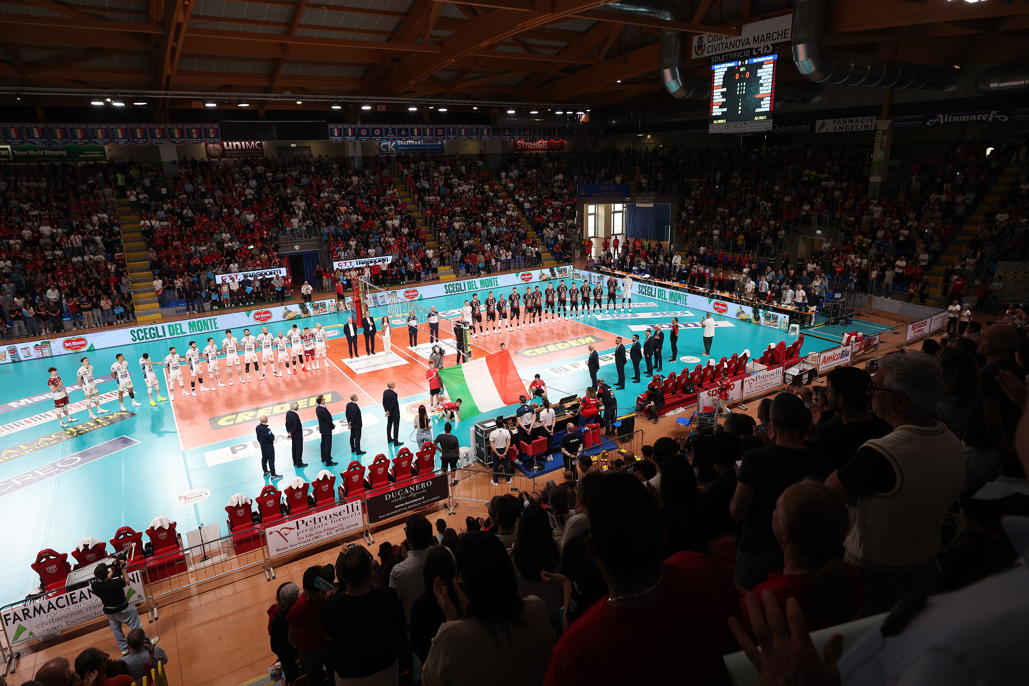 CIVITANOVA (MC) 1/05/2025. VOLLEY PALLAVOLO. Finale scudetto superlega CREDEM BANCA. Lube Civitanova - Itas Trentino.