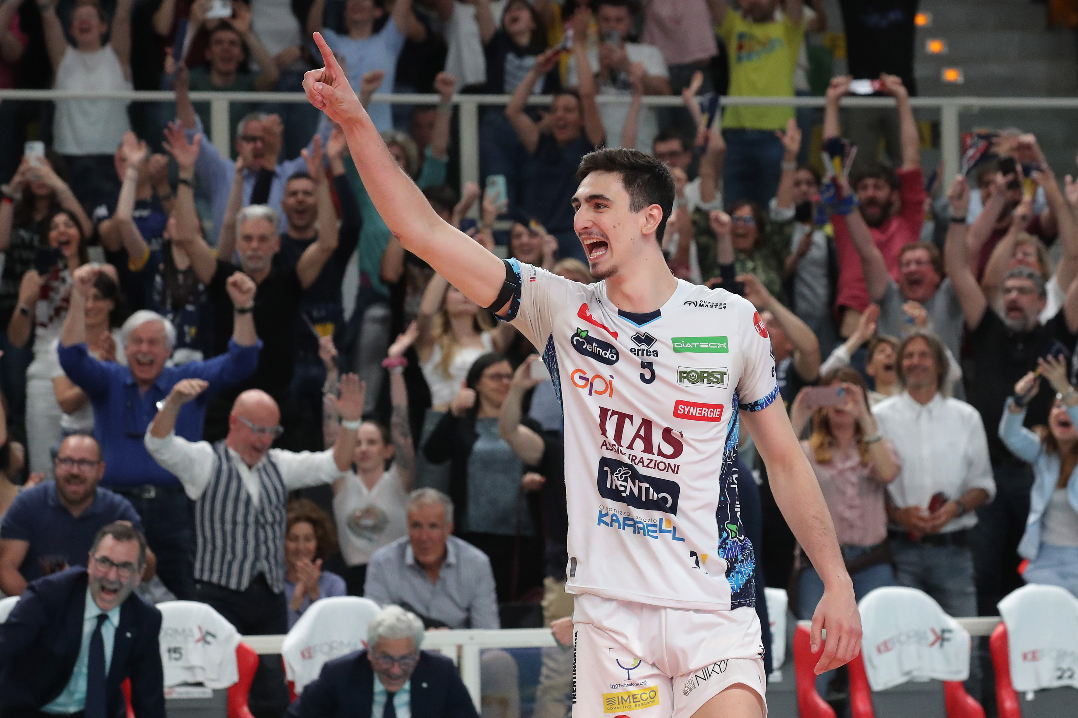 TRENTO 4/05/2025. VOLLEY PALLAVOLO. Finale scudetto superlega CREDEM BANCA. Gara 3, Itas Trentino - Lube Civitanova.