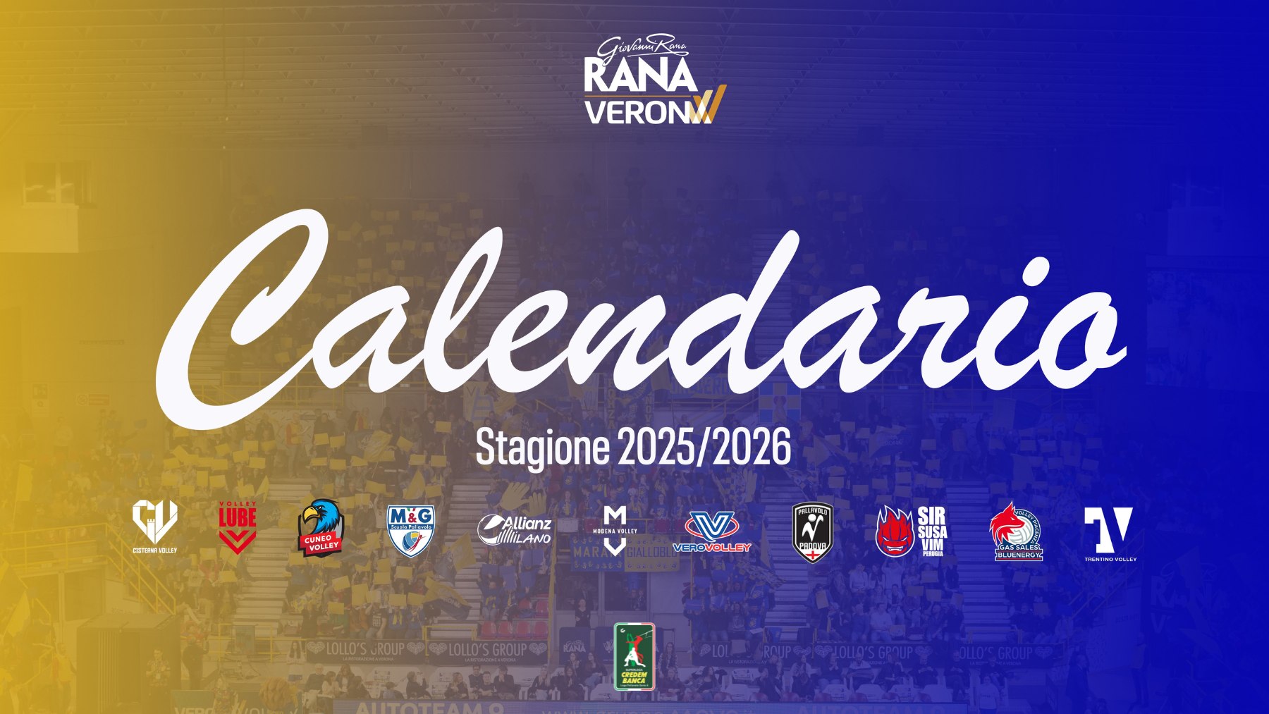 Calendario della SuperLega 25/26: Rana Verona parte con Piacenza