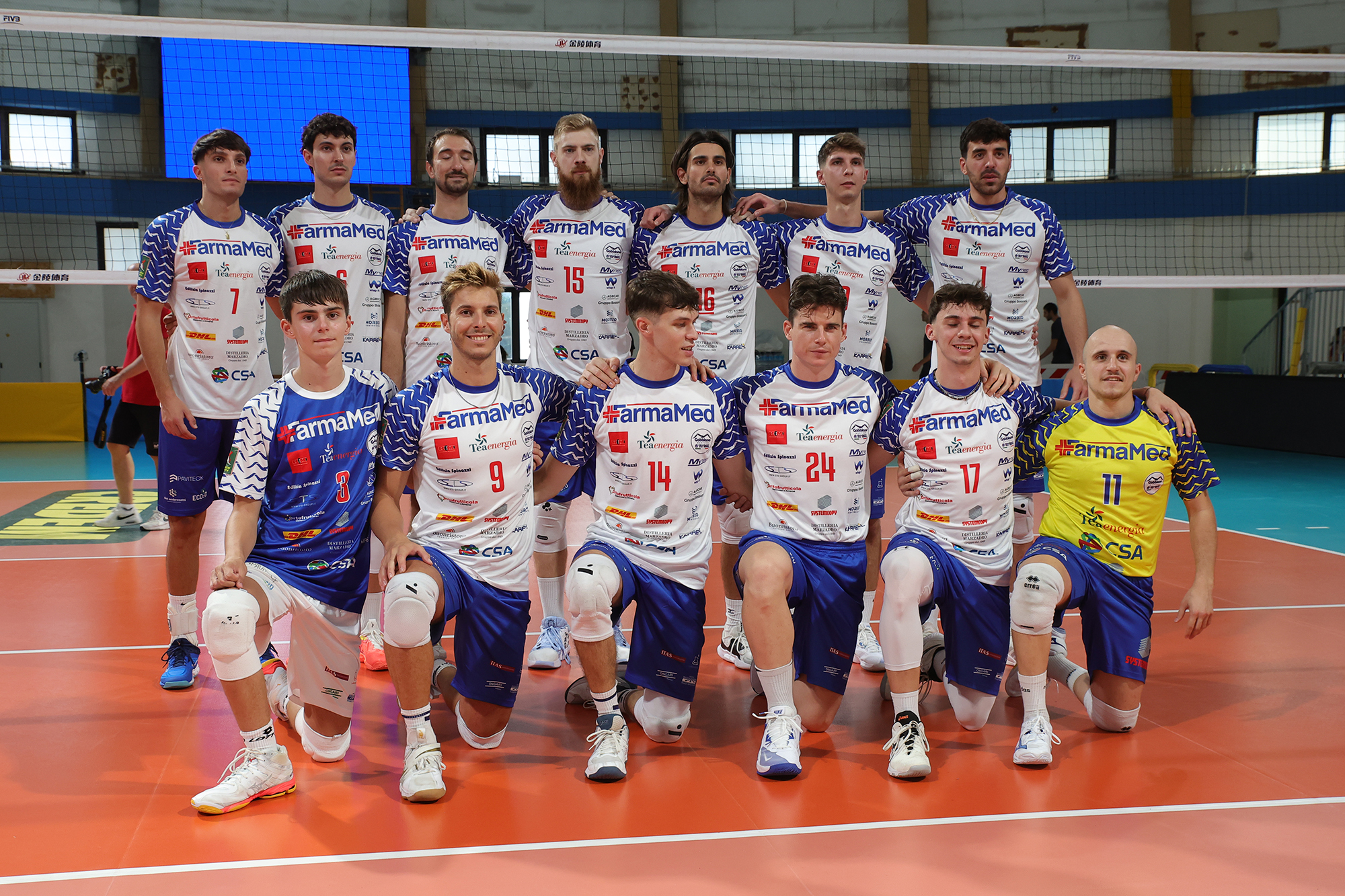 La Gabbiano Farmamed schierata prima di un match