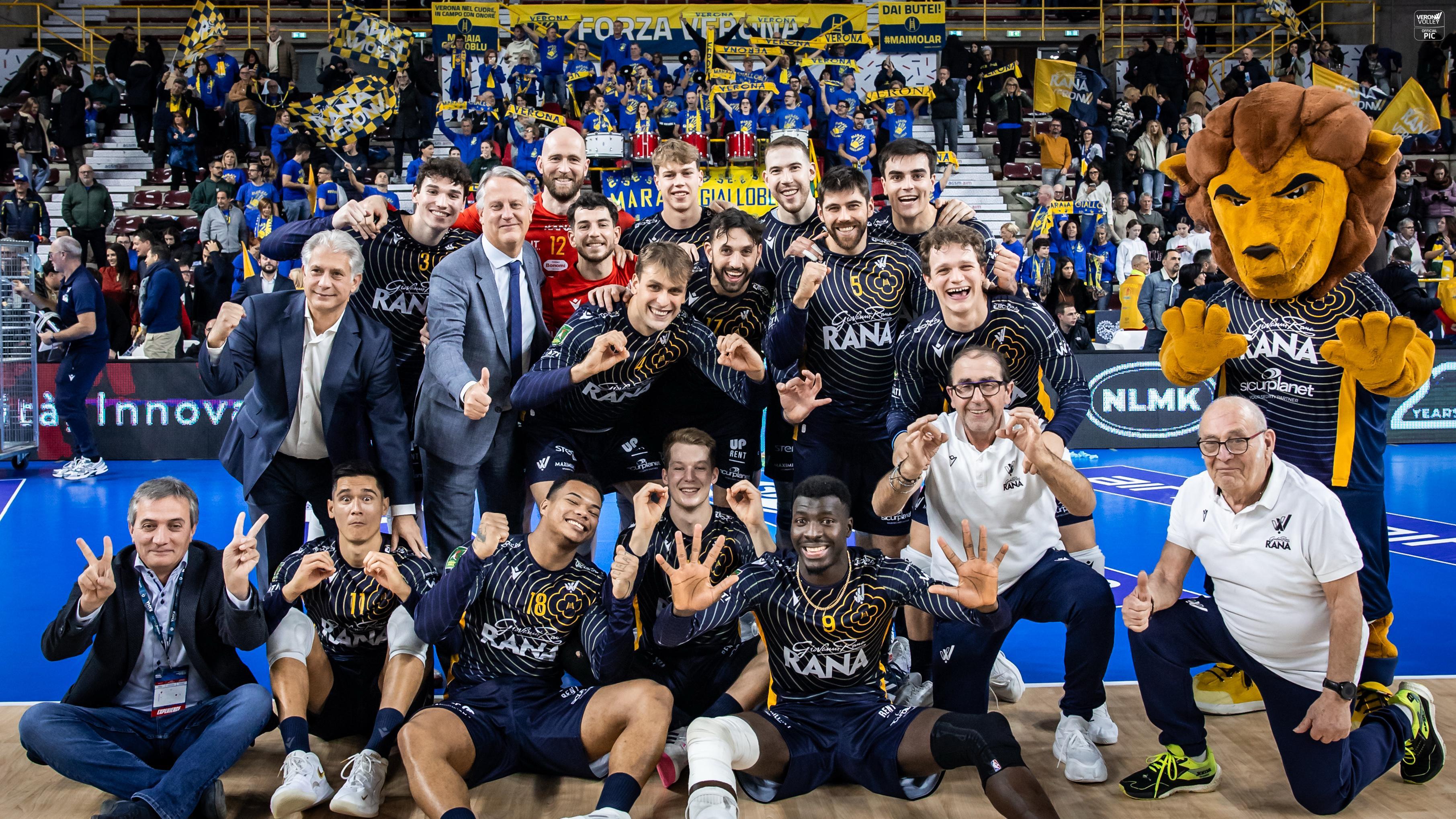 Rana Verona ottiene l'ottava: Cisterna battuta 3 a 0