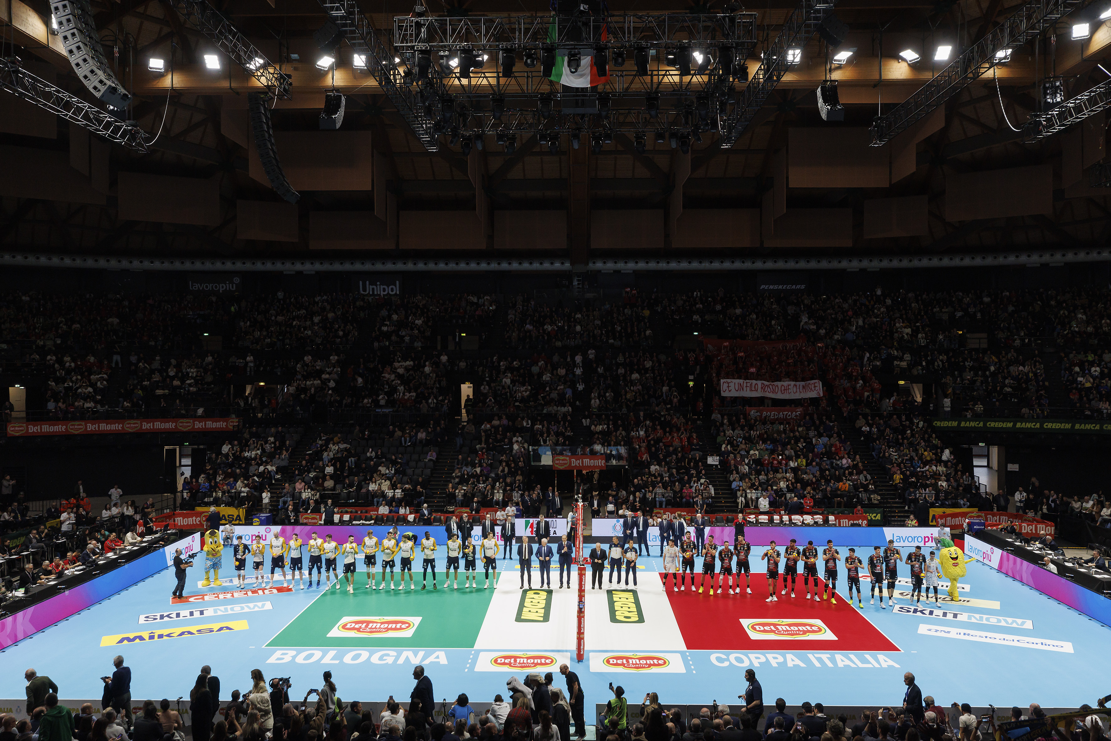 BOLOGNA 26/01/2025. LEGAVOLLEY FINALE DEL MONTE COPPA ITALIA. Cucine Lube Civitanova - Rana Verona. 3-2.