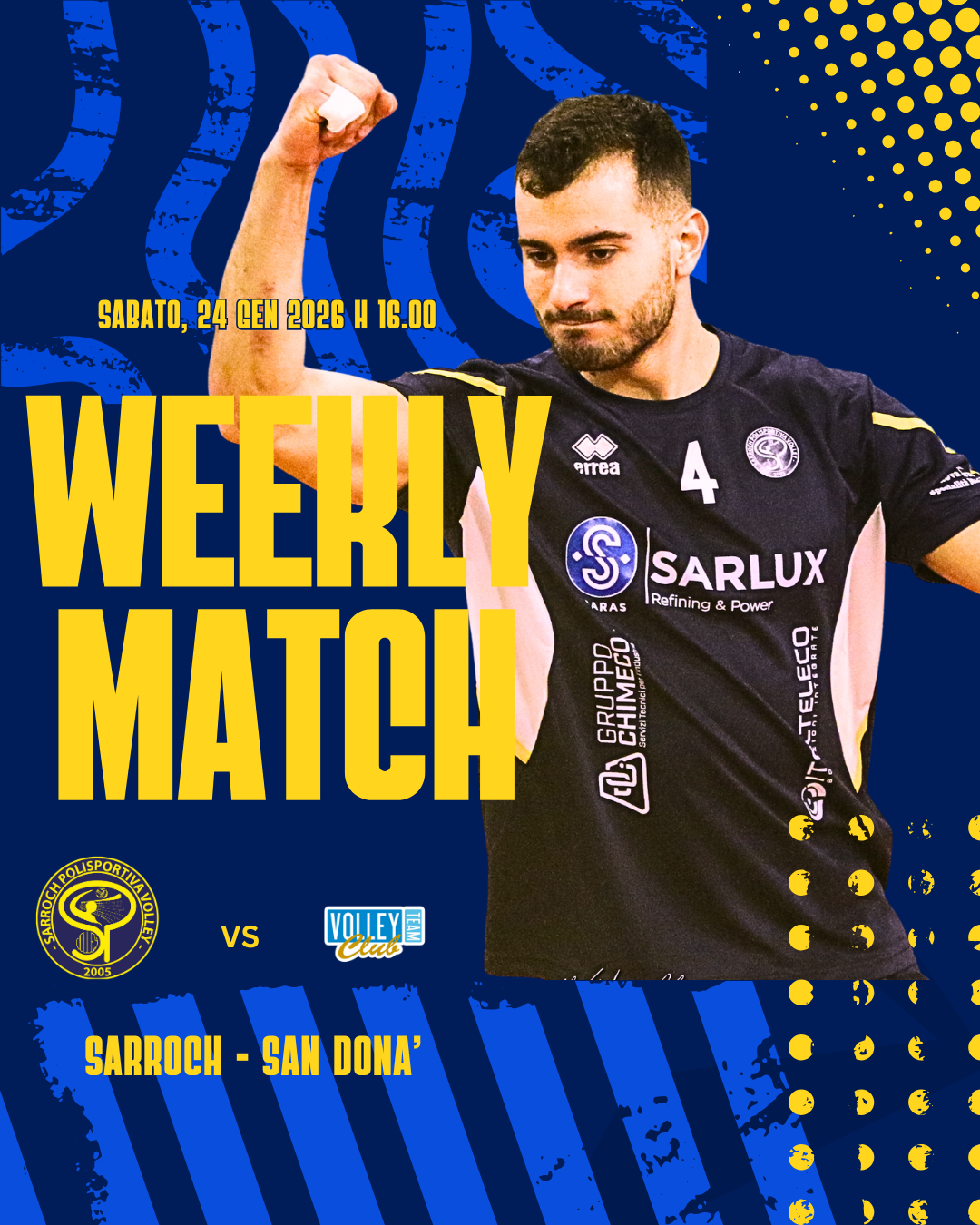 NEXT MATCH PER IL MERCOLEDI