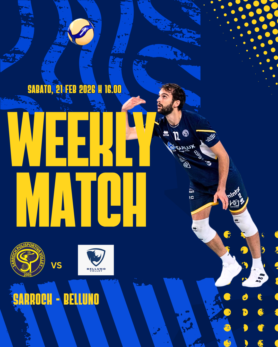 NEXT MATCH PER IL MERCOLEDI