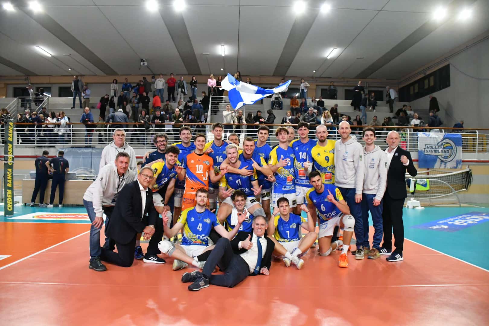 La festa finale dei biancoblù