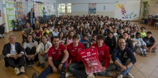 Leombroni, Russo e il Sitting Volley alla Scuola di Pontenure.
