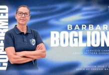 Barbara Boglioni al servizio campo e coach settore giovanile
