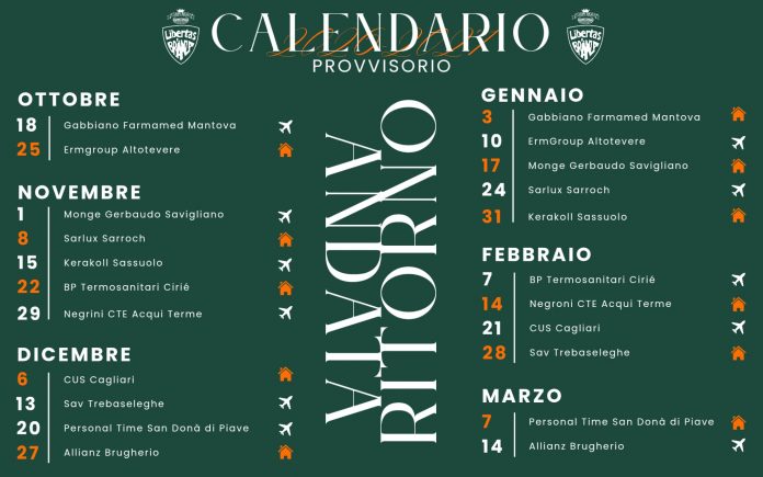 Presentato il calendario di Serie A3: la prima sarà a Mantova